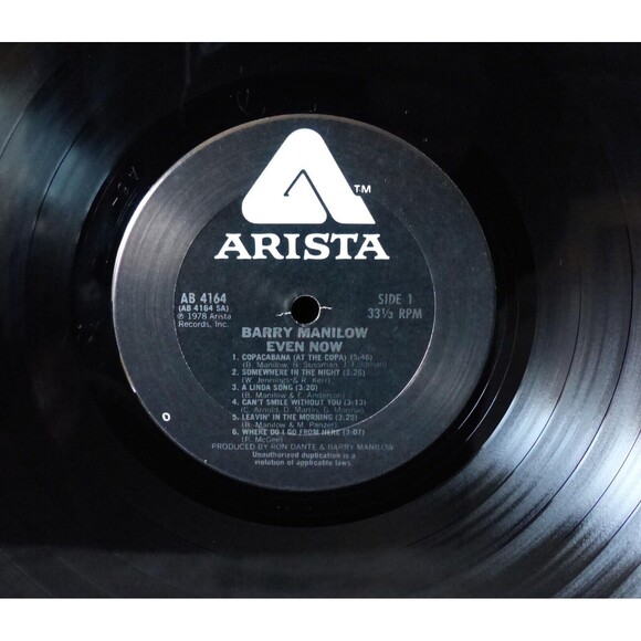 Barry Manilow Even Now LP Vinyl 1978 Arista Records AB 4164 - Picture 9 of 12